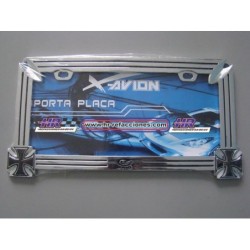 ACC PORTAPLACA  PORTA PLACA AVION METALICO CRUZ