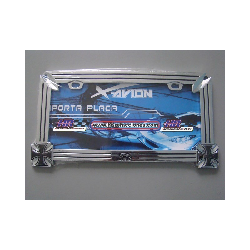 ACC PORTAPLACA  PORTA PLACA AVION METALICO CRUZ