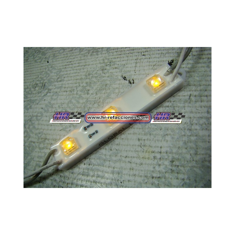 ACC LUZ  PLAFON LATERAL  3 LED AMBAR TK-3528   LED MODULE 3528 3 LED 12V   LED MODULE 3528 3 LED 12