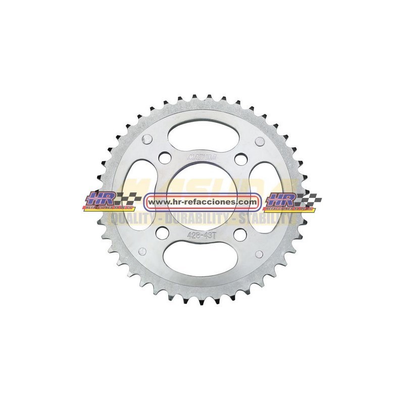 MOTOCICLETAS  ENGRANE TRASERO ACERO  1045 MASUDA 43T TITAN150 MATSUMA