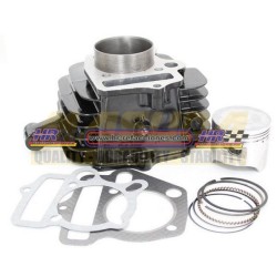 MOTOCICLETAS  CILINDRO COMPLETO CON PISTON ANILLOS PASADOR Y SEGURO 52 4*78 2*97MM AT110 NEGRO