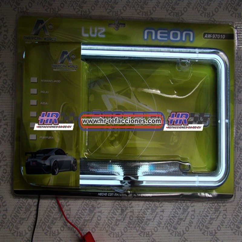 PORTA PLACA NEON PRODUCTO DADO DE BAJA