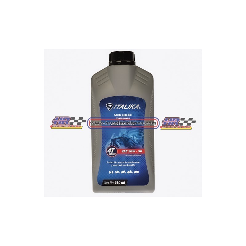 MOTOCICLETAS  ACEITE MOTOR ITALIKA 4T SAE 20W50 SL TODOS