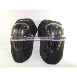 MOTOCICLETAS  RODILLERAS Y CODERAS IR092 FIBRA CARBON 4 PZAS