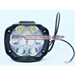 MOTOCICLETAS  FARO AUXILIAR LED 9 LED CON ESTROBO (( PIEZA )) 12V