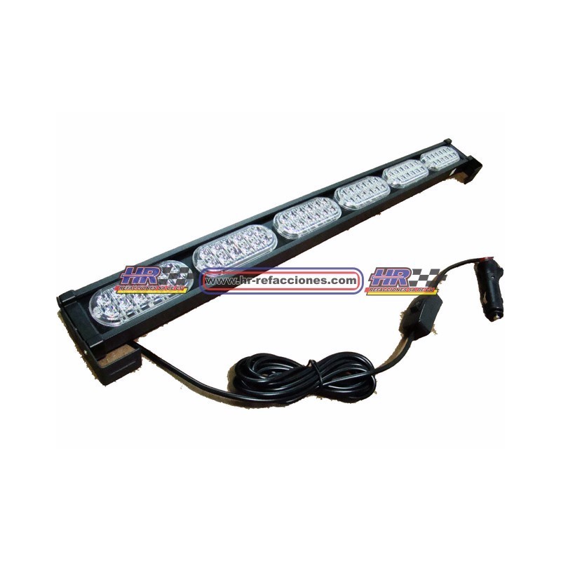 ACC TORRETA  TORRETA LED 6 MODULOS  DE 13 CM CADA UNO AMBAR 72 LEDS ALTA INTENSIDAD CON FUNCIONES