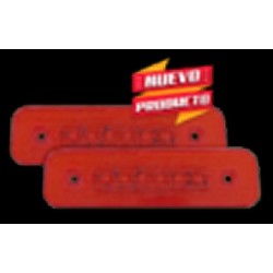 ACC LUZ  PLAFON LATERAL PARA CAMION   CON REFLEJANTE   FIJO + ESTROBO   ROJO (( JUEGO ))