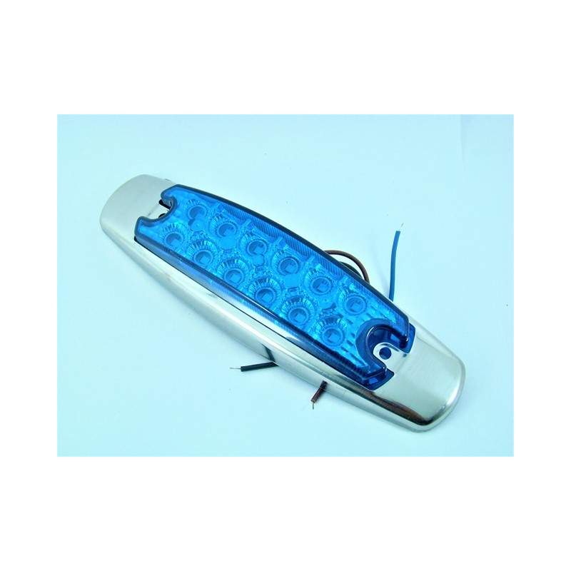 ACC LUZ  PLAFON LATERAL 12 LED PIEZA AZUL CON ESTROBO Y FIJO