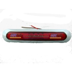 ACC LUZ  PLFON LATERAL LED CONTONO CROMADO CON ESTROBO ROJO