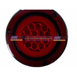 ACC LUZ  PLAFON REDONDO LED ATORNILLABLE ROJO 14 LED CONTORNO GEL 12/24V ALTA BAJA Y ESTROBO