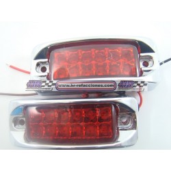 ACC LUZ  PLAFON LATERAL 12 LED ROJO CON ESTROBO JUEGO