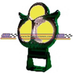 MOTOCICLETAS  FARO LED BUHO 3 LENTES (( JUEGO )) BLANCO AMARILLO