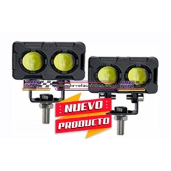 MOTOCICLETAS  FARO LED PARA MOTO RECTANGULAR 5 FUNCIONES (( JUEGO )) BLANCO/AMBAR FALM69   FALM76   FALM