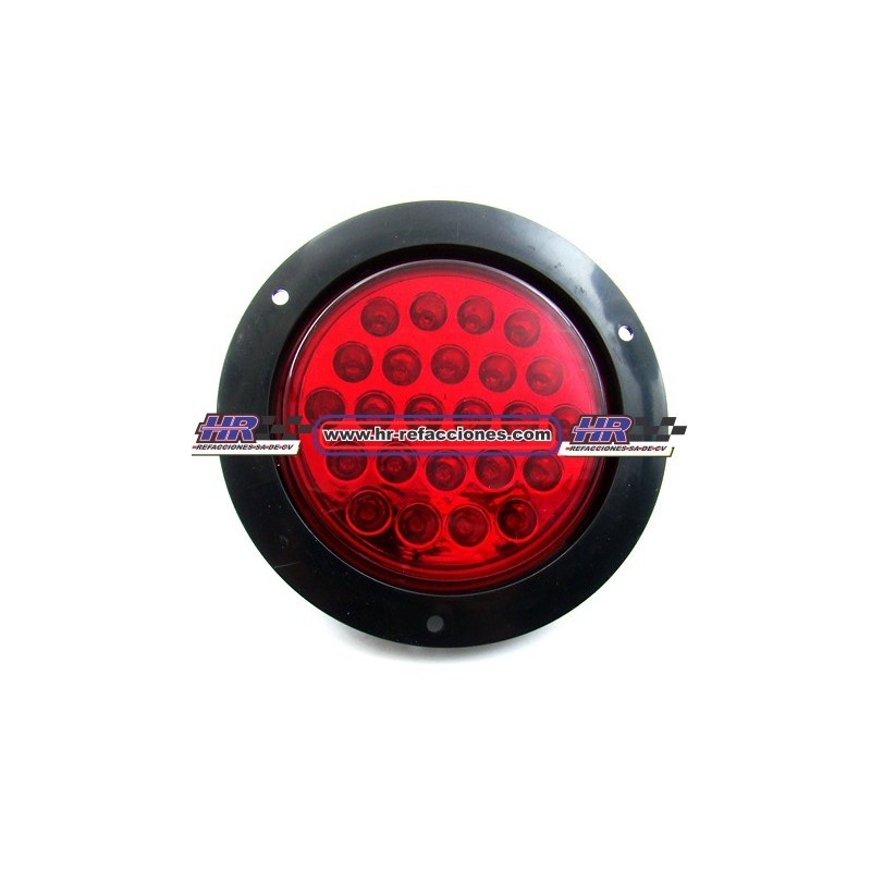 ACC LUZ  PLAFON REDONDO LED ATORNILLABLE ROJO 24 LED CUARTO Y STOP