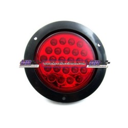 ACC LUZ  PLAFON REDONDO LED ATORNILLABLE ROJO 24 LED CUARTO Y STOP