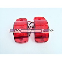 ACC LUZ  PLAFON DOBLE OPTICA ROJO (( JUEGO )) 2 PIEZAS 16 LEDS