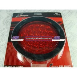 ACC LUZ  PLAFON REDONDO LED EMBUTIR ROJO NEGRO 24 LEDS