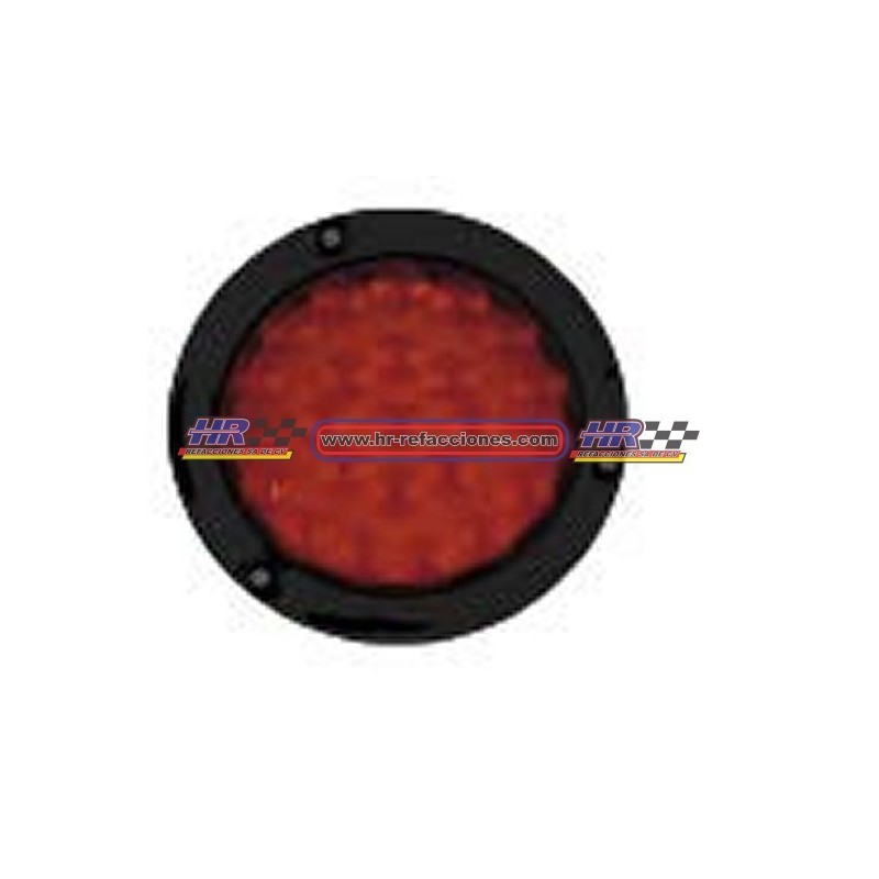 ACC LUZ  PLAFON REDONDO LED ATORNILLABLE ROJO 24 LED CON INTERMITENTES NEGRO