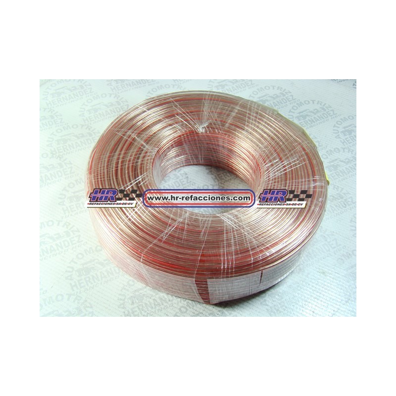 CABLE PLASTICO  BOCINAS METRO CALIBRE 22 TRANPARENTE