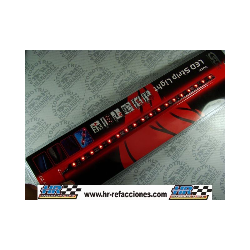 ACC LUZ LED  LUZ LED  30 CM  ADHERIBLE RECORTABLE ROJO