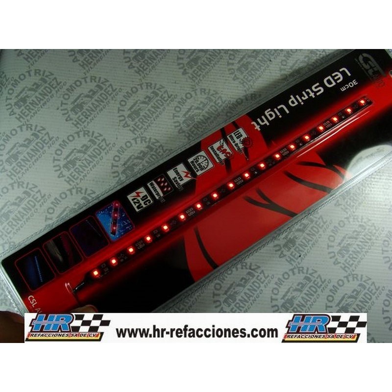 ACC LUZ LED  LUZ LED  30 CM  ADHERIBLE RECORTABLE ROJO