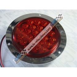 ACC LUZ  PLAFON REDONDO LED ATORNILLABLE AMBAR 40 LED 4  CON ESTROBO