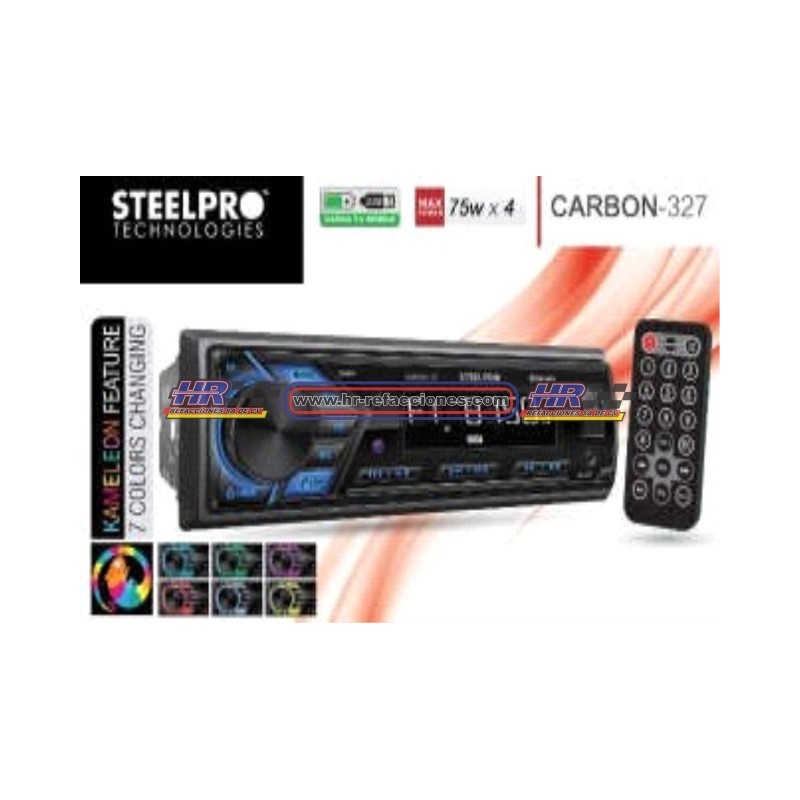 ACC AUTOESTEREO  ESTEREO BLUETOOTH, Deckless Caratula Desmontable, y cambio Multicolor SUPERKAMALEON reprod