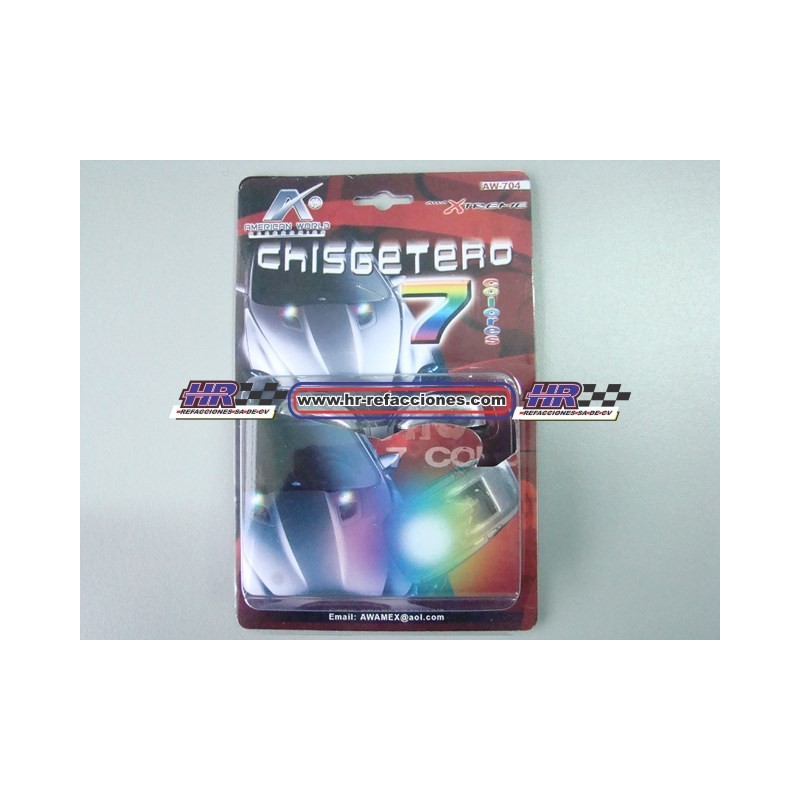 ACC CHISGUETERO  CHISGUETERO CON LUZ 7 COLORES AW704