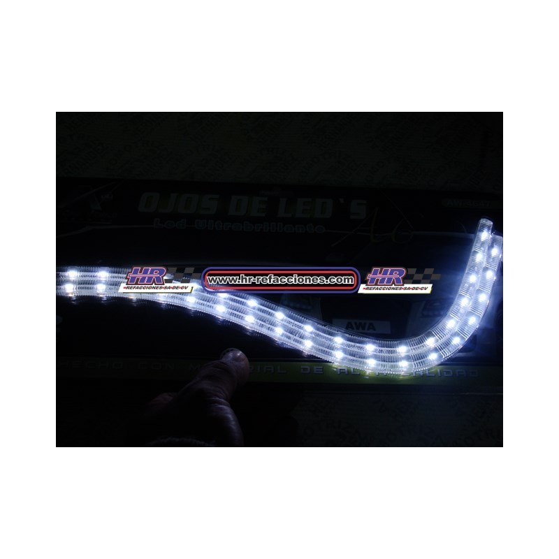 ACC LUZ LED  LUZ LED BLANCA TIPO AUDI 2 PZAS ADHERIBLE