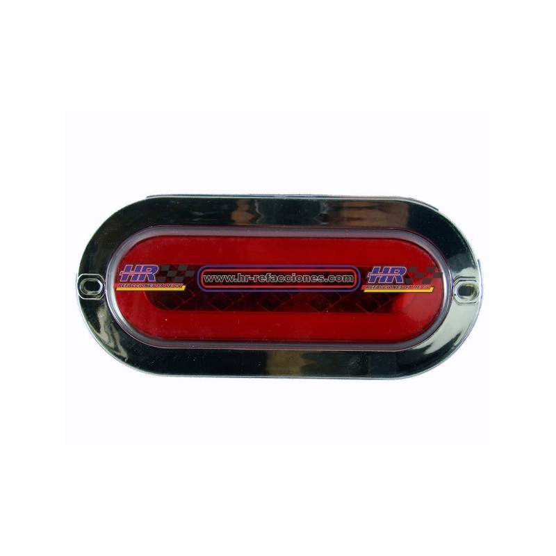 ACC LUZ  PLAFON OVALADO  5 LED 4 FUNCIONES ROJO CON FLECHA SECUENCIAL PIEZA