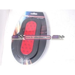 ACC LUZ  PLAFON OVALADO LED ATORNILLABLE 26 LED 12V CON ESTROBO ROJO