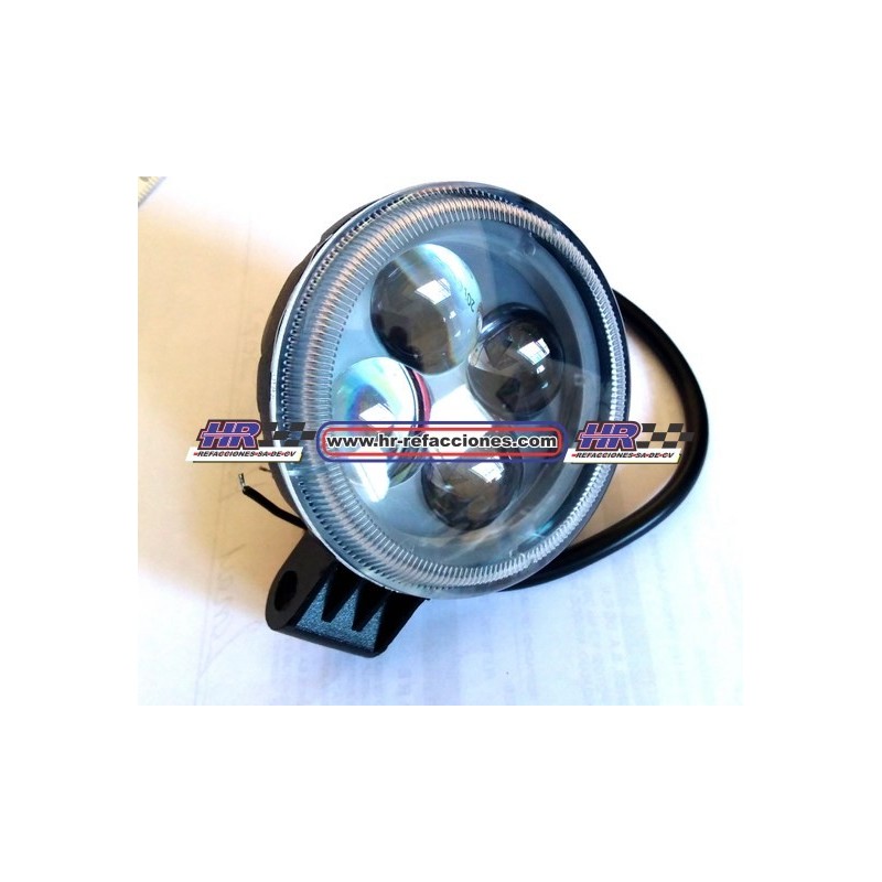 ACC FARO  FARO LEDS REDONDO HIPERLED  4 LED ((JUEGO)) CON LUPA 12W