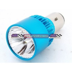 MOTOCICLETAS  FOCO BA20 LED ALUMINIO 2 POLOS PIEZA