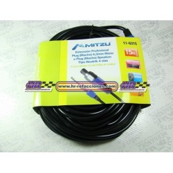 ACC CABLE  CABLE EXTENCION PARA BAFLE PLUG MACHO A PLUG MACHO 15 MTS 11-6315