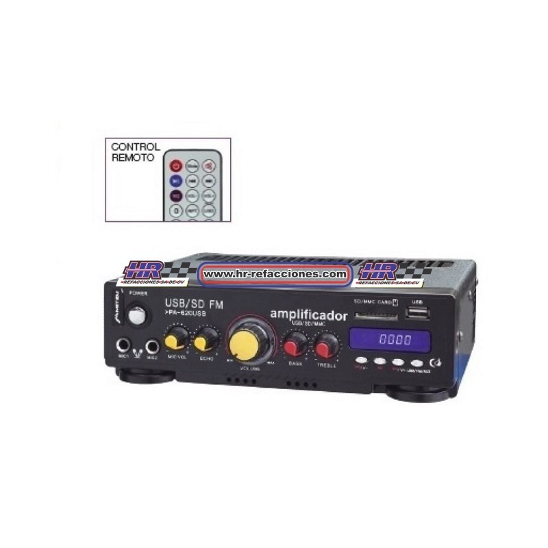 ACC AMPLIFICADOR  AMPLIFICADOR PARA PERIFONEO USB SD FM 110V 12V 180W PMP