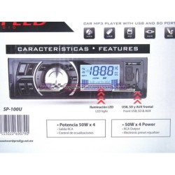 ACC AUTOESTEREO  ESTEREO SPEED AUDIO USB SD CARD AUX  50 WATS X 4 SP 100U