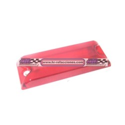 ACC LUZ  PLAFON RECTANGULAR LEDS GEL  ALTA BAJA Y ESTROBO 15 CM X 5 CM ROJO