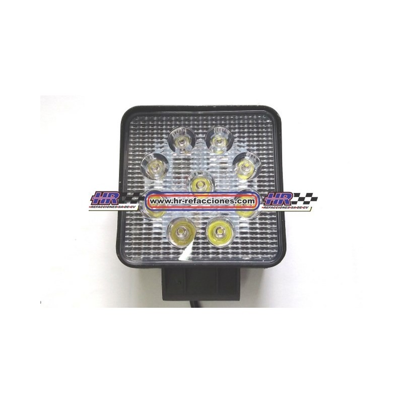 ACC FARO  FARO LEDS CUADRADO HIPERLED  9 LEDS 27 WATTS (( JUEGO )) CON ESTROBO