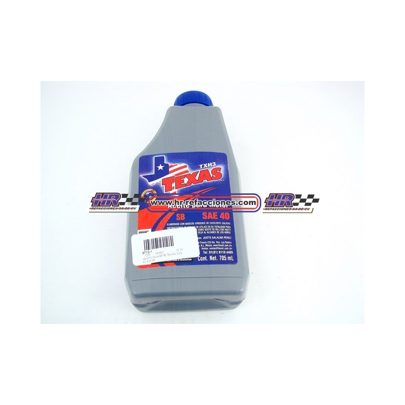 QUIMICOS ACEITE  MOTOR 600 ML TEXAS SAE 40 600 ML