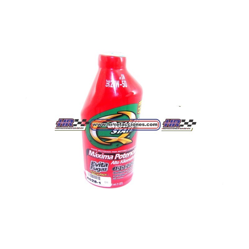 QUIMICOS ACEITE  MOTOR 946 ML QUAKER 20W50 MAXIMA POTENCIA LITRO