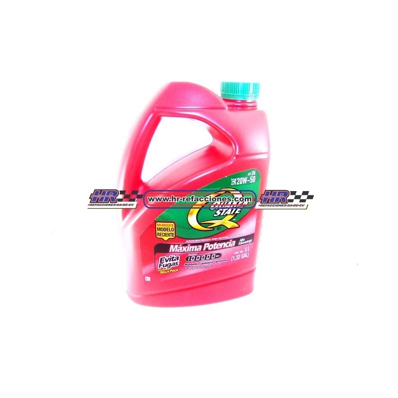 QUIMICOS ACEITE  MOTOR GALON QUAKER 20W50 MAXIMA POTENCIA GARRAFA