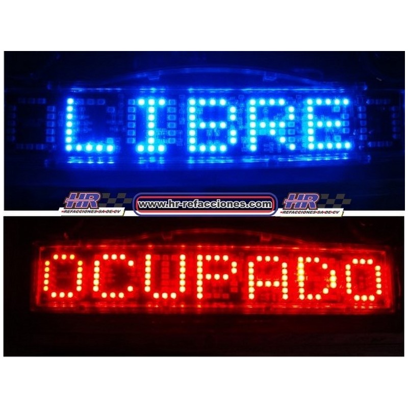 ACC TORRETA  COPETE DE TAXI CON LEDS CON CHUPONES