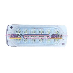 ACC LUZ  PLAFON LATERAL 12 LED CUBIERTA CRISTAL Y LUPAS AZUL (( PIEZA ))