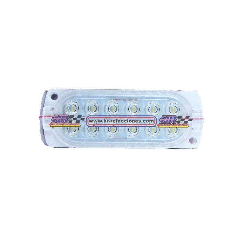 ACC LUZ  PLAFON LATERAL 12 LED CUBIERTA CRISTAL Y LUPAS AZUL (( PIEZA ))