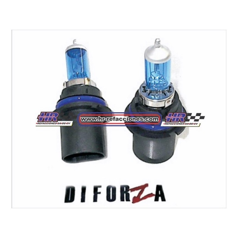 FOCO HALOGENO  9007 100/80 W GAS XENON AZUL JGO DIFORZA