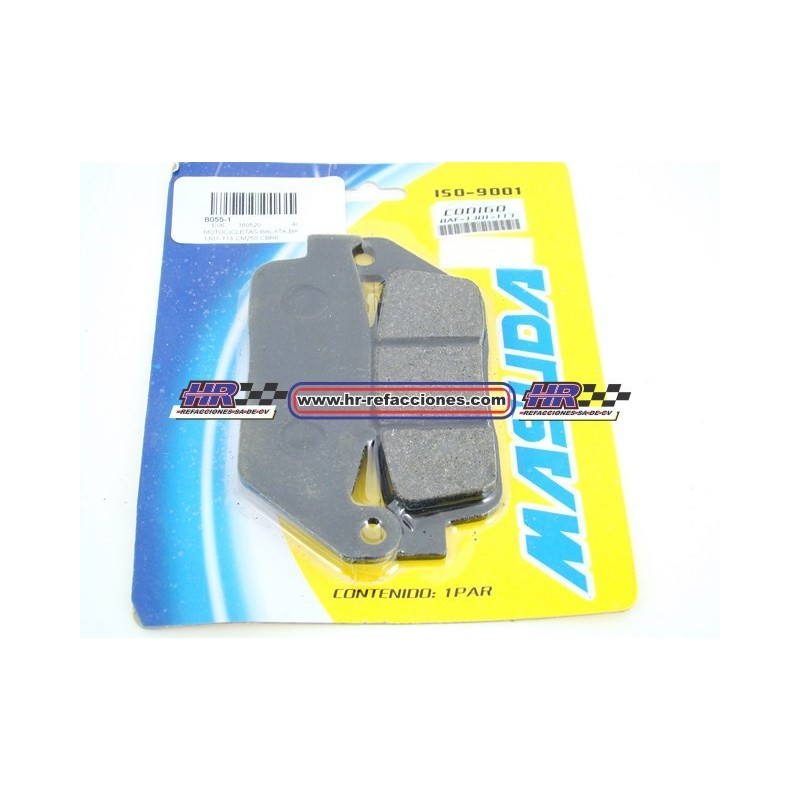 MOTOCICLETAS  BALATA FRENO DISCO CM250 CBR600 SHADOW 750  BAF-1301-113 MASUDA