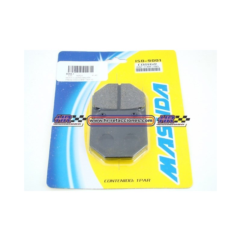 MOTOCICLETAS  BALATA FRENO DISCO DINAMO UTILITARIA BAF-1301-105