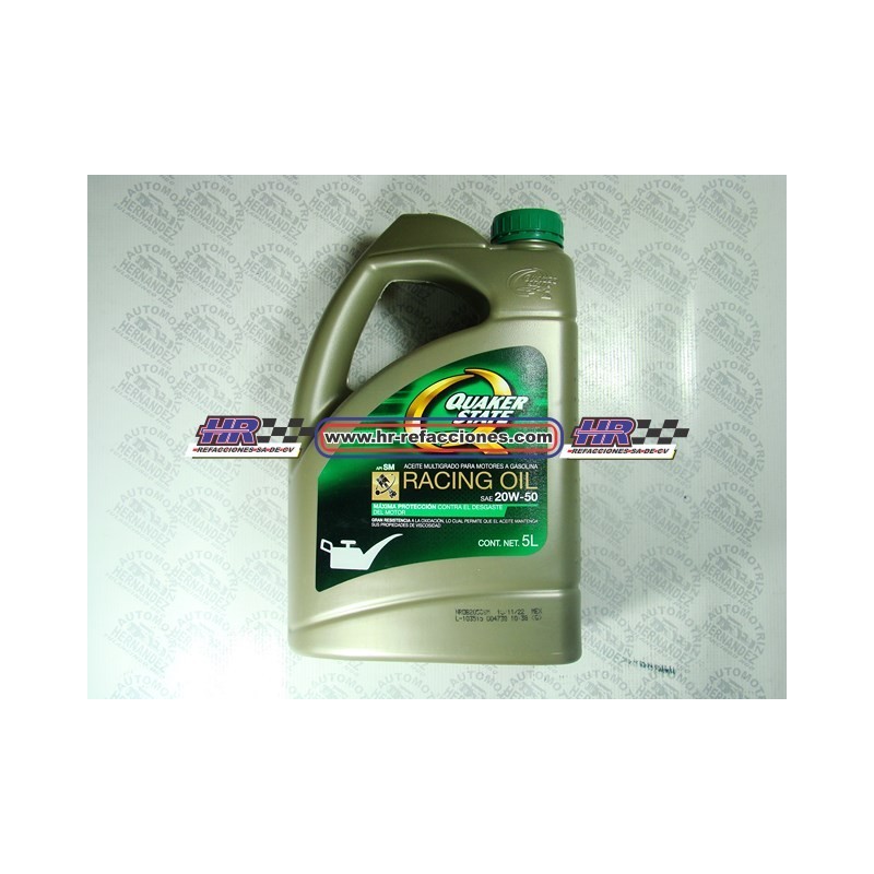 QUIMICOS ACEITE  MOTOR GALON QUAKER SAE 20W50 MULTIGRADO GARRAFA