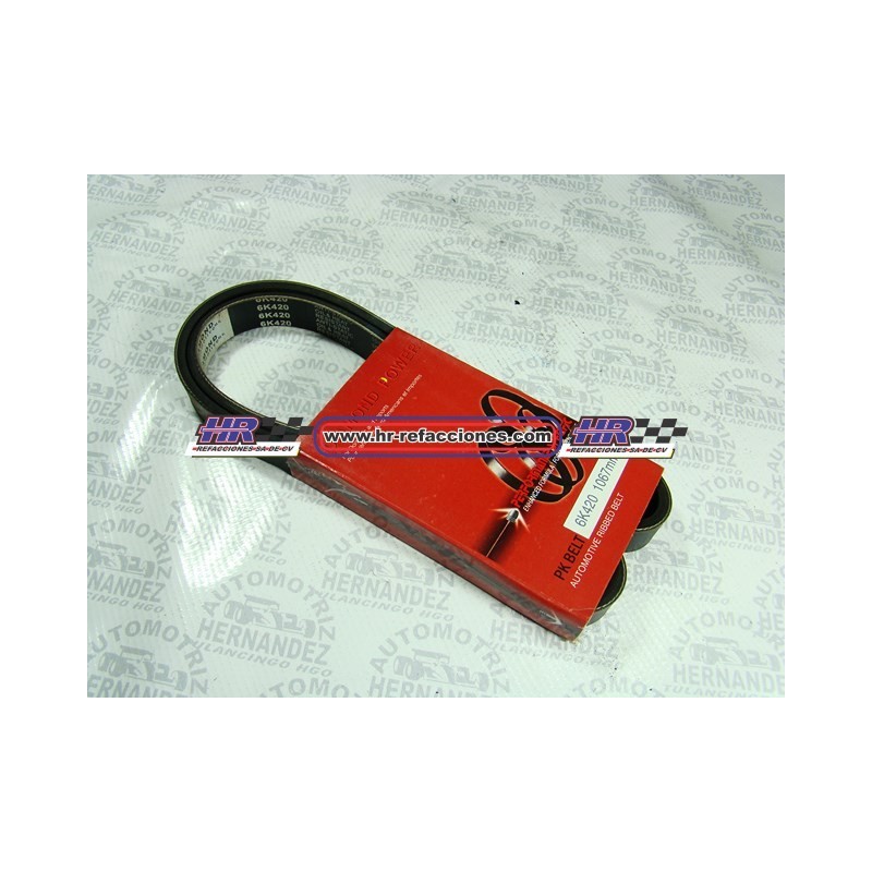 BANDA  6K420 	6 RANURAS (K060420) CROSSFOX 4 CIL  1 6 L 2005-2008 LUPO 4 CIL  1 6 L 2004-2008 MAX