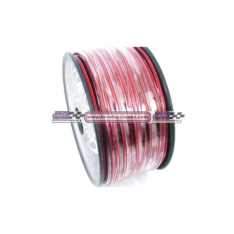 CABLE PLASTICO  BOCINAS METRO CALIBRE 22 BICOLOR NEGRO ROJO